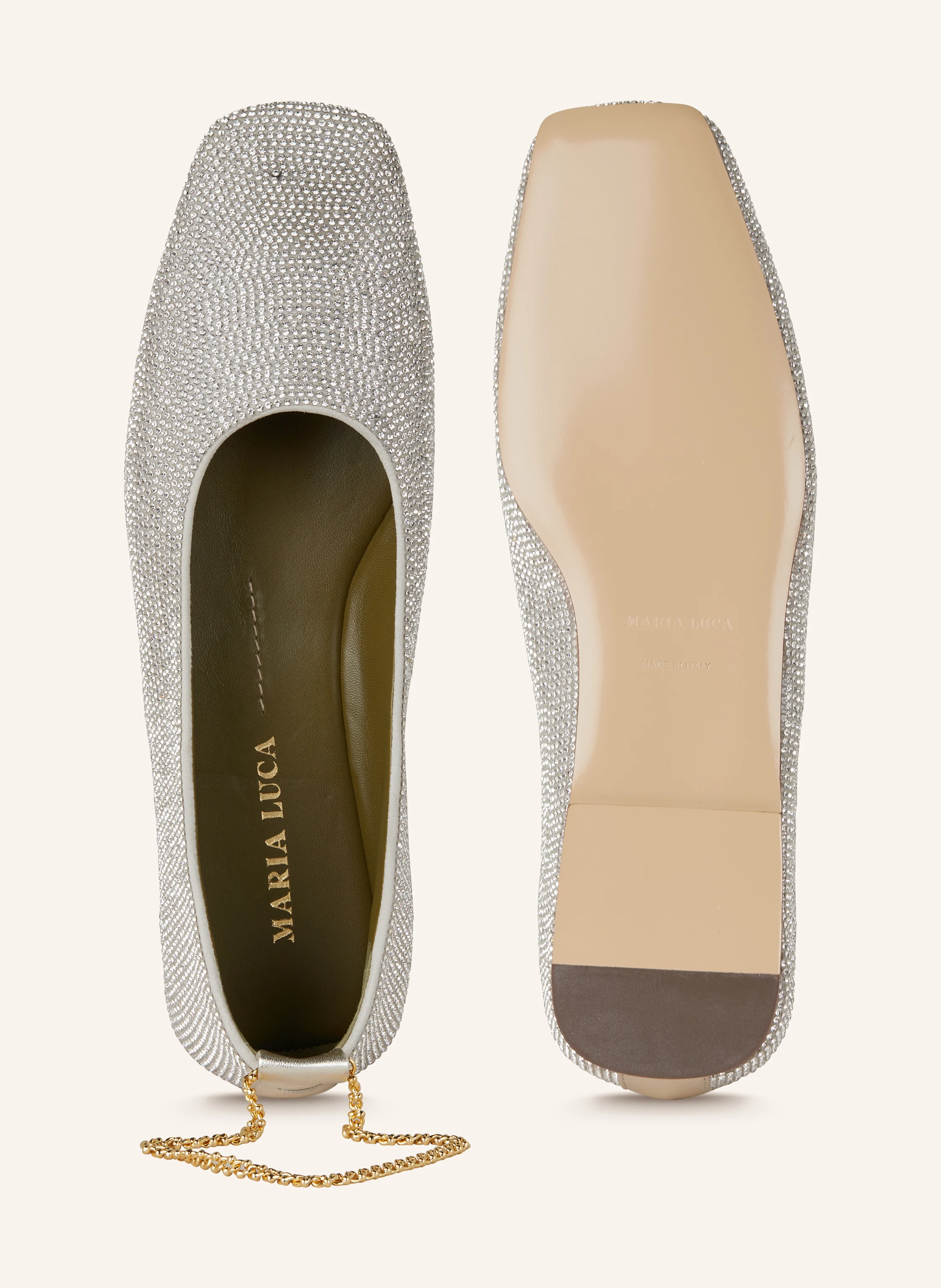 MARIA LUCA Ballerinas AUGUSTA mit Schmucksteinen