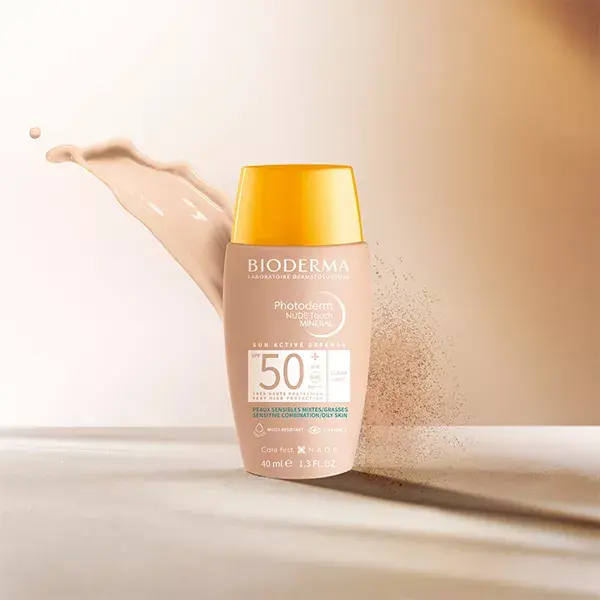 Bioderma Photoderm Nude Touch Crème Solaire minérale Teinte Claire SPF50+ 40ml