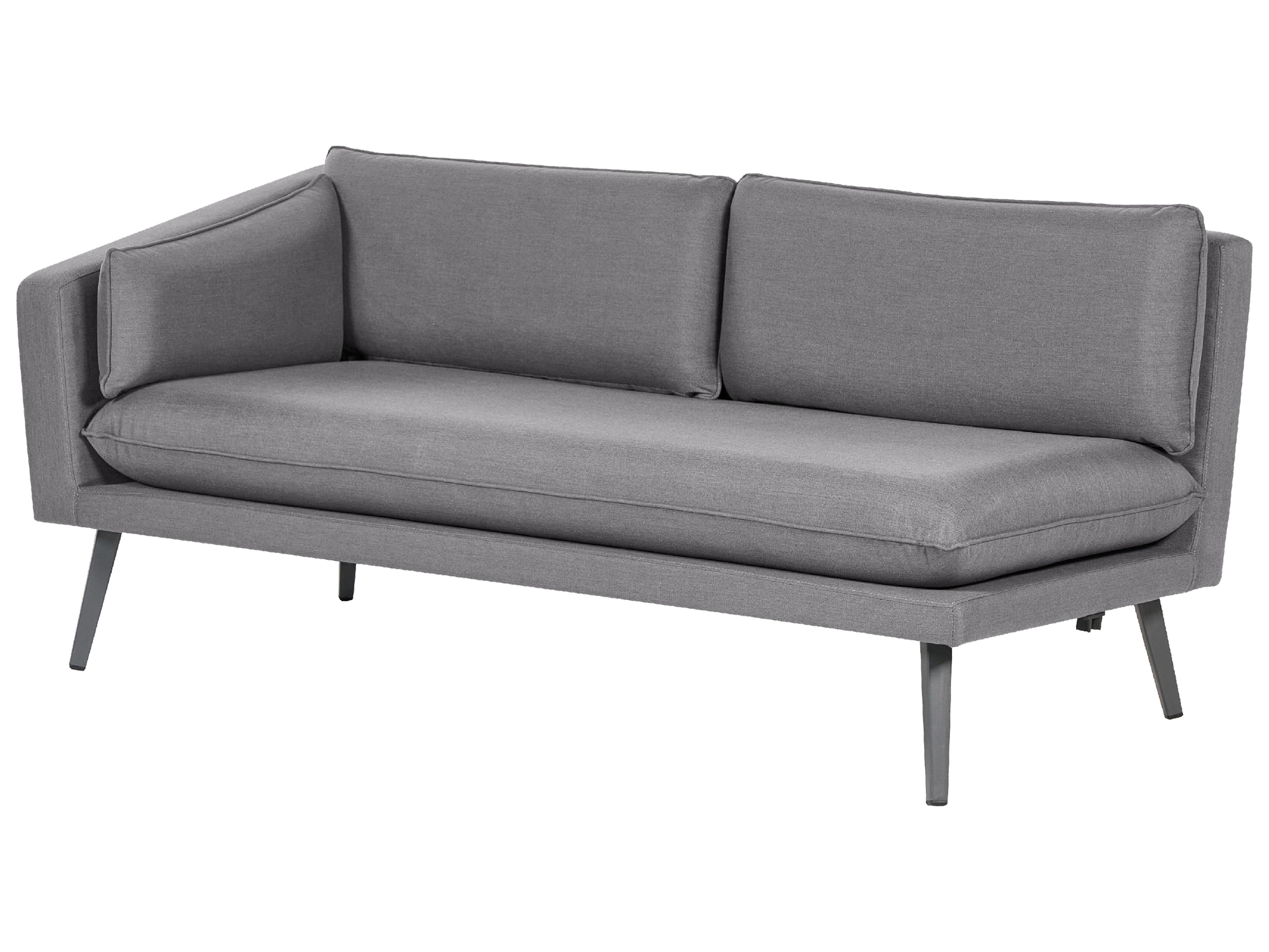 Tuin loungebank 3-zits LORETELLO rechtszijdig Grijs