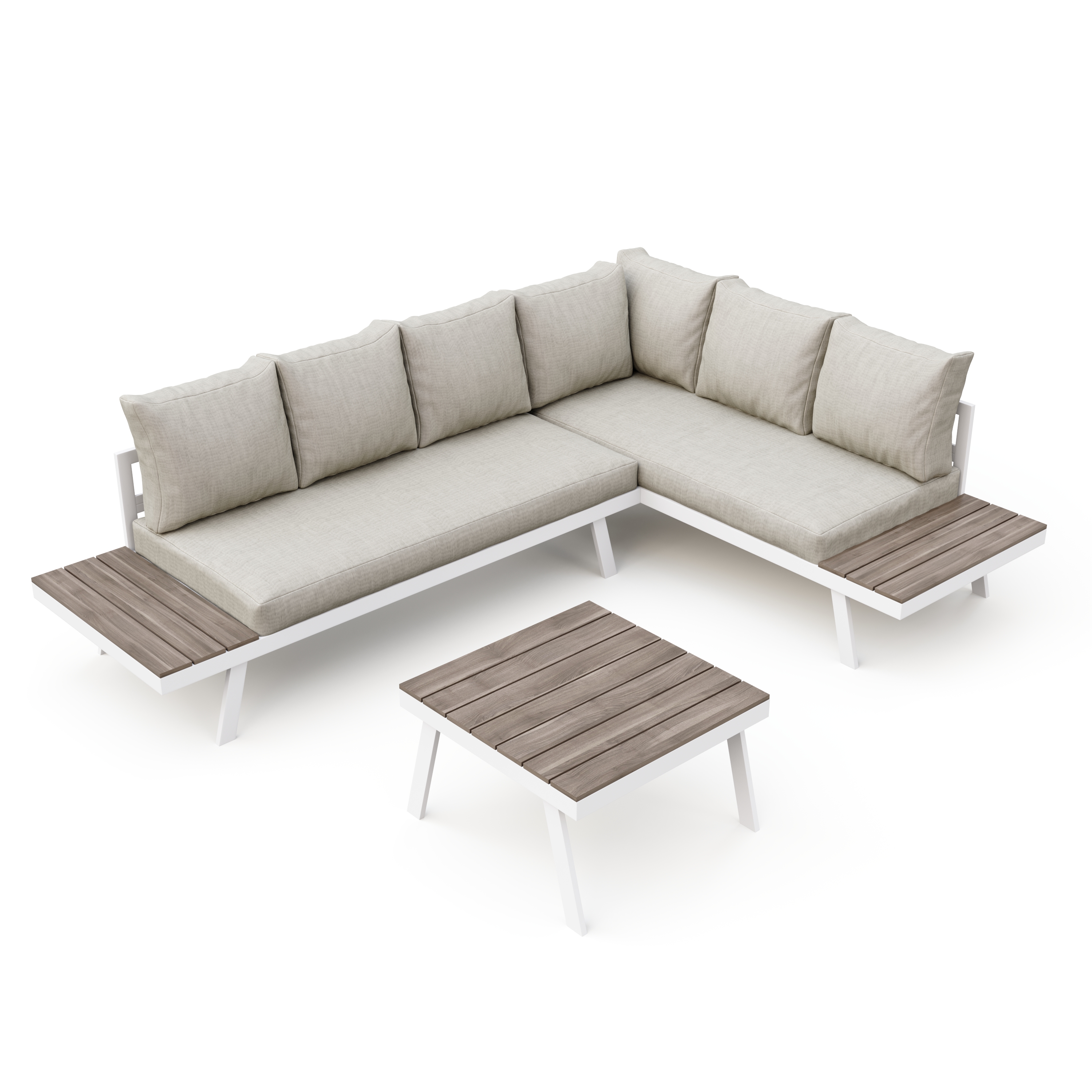 Lounge PHILOMEA beige/weiss