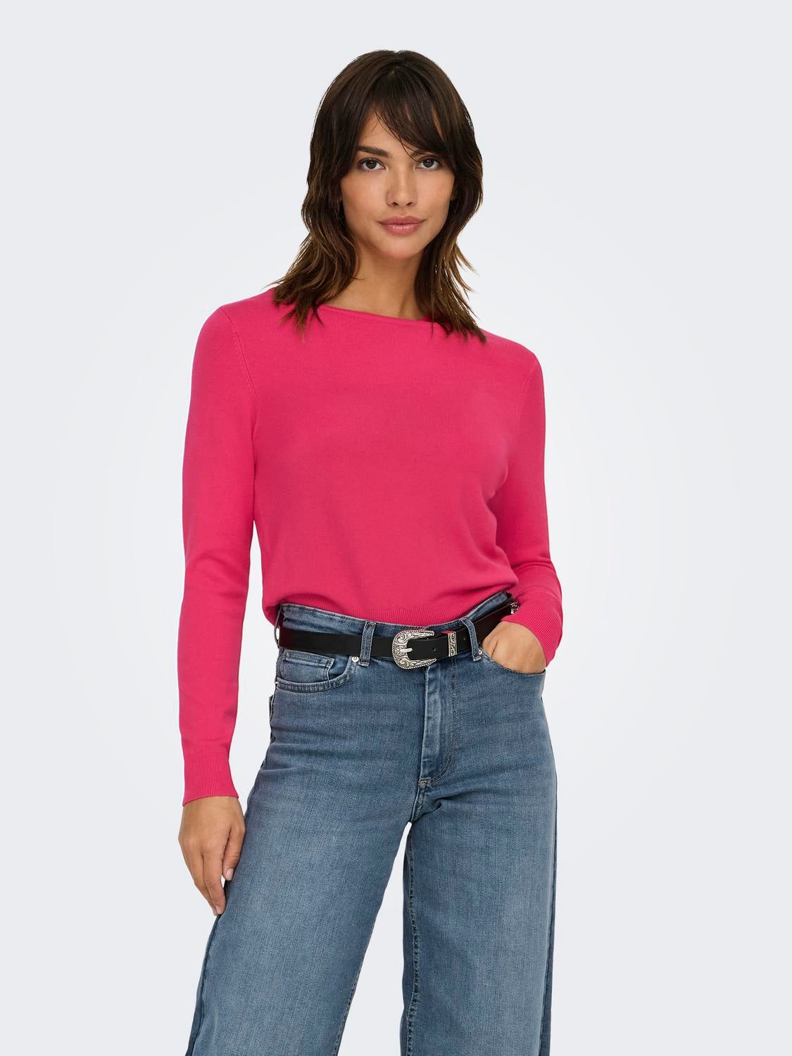 ONLVENICE Strickpullover Raspberry