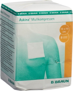 ASKINA Mullkompresse 10cmx10cm, 100 Stück