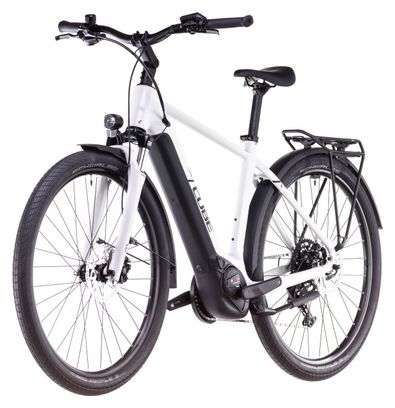 VTC Électrique Cube Touring Hybrid One 625 Shimano Cues 9V 625 Wh 700 mm Blanc Cotton Gris 2025