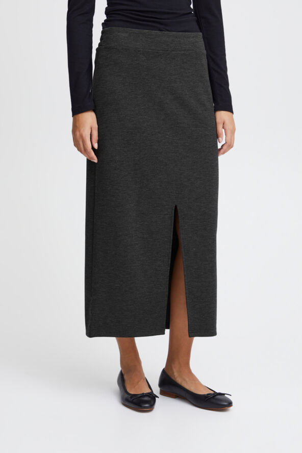 ICHI IXKATE LONG SK Dark grey melange