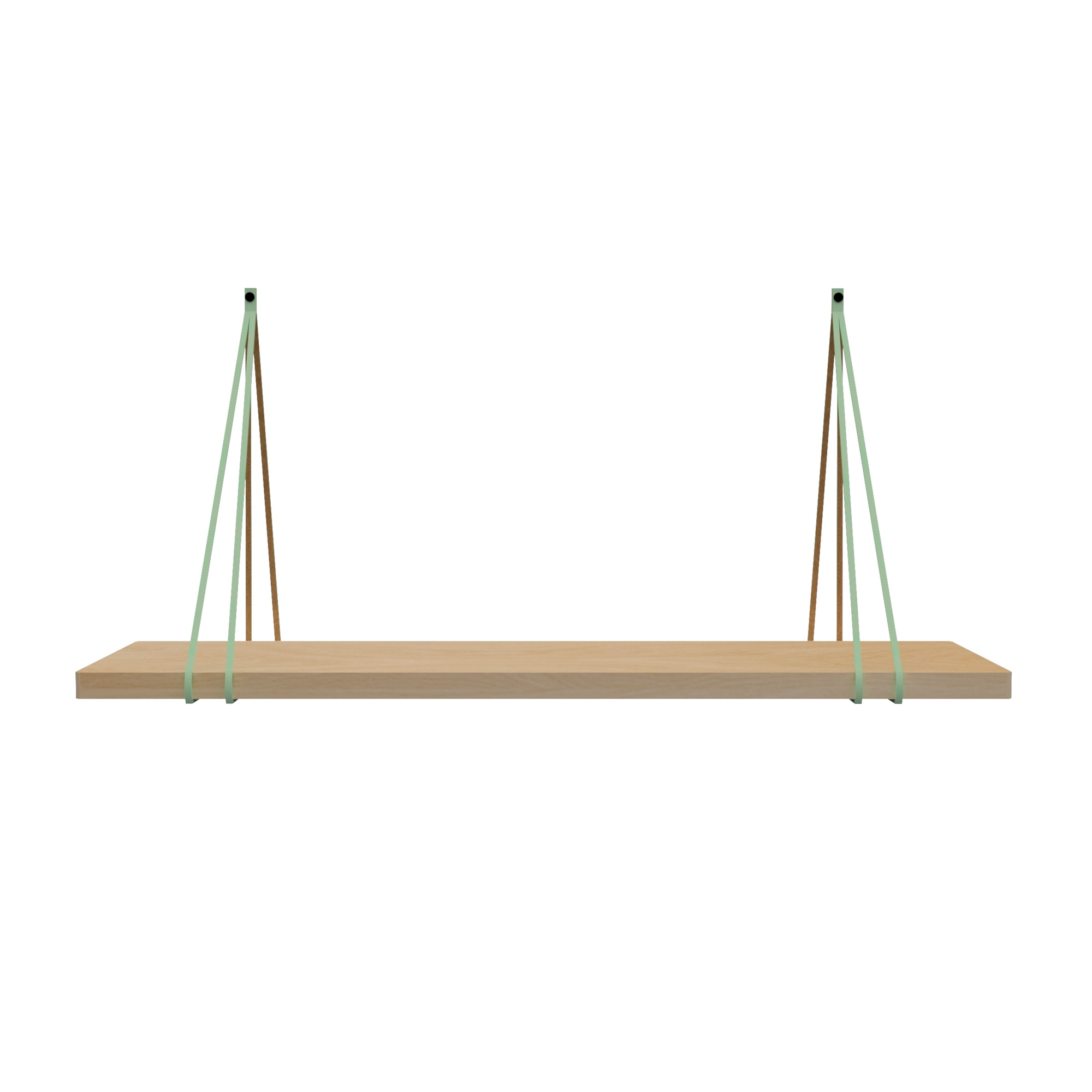 Leren split-plankdragers Mint - 2 stuks