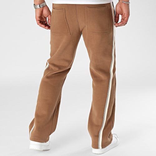 Pantalon Jogging A Bandes Marron