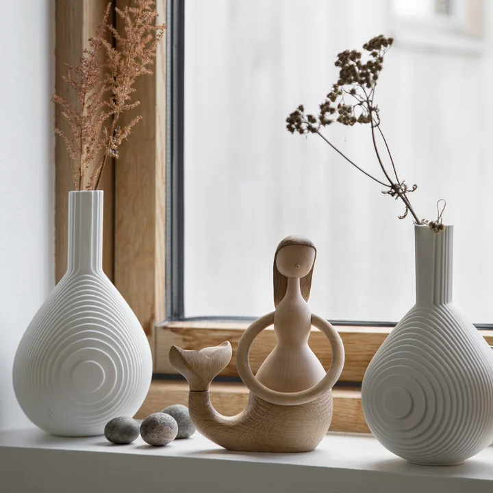 ArchitectMade - Flow Vase, Drop, weiss