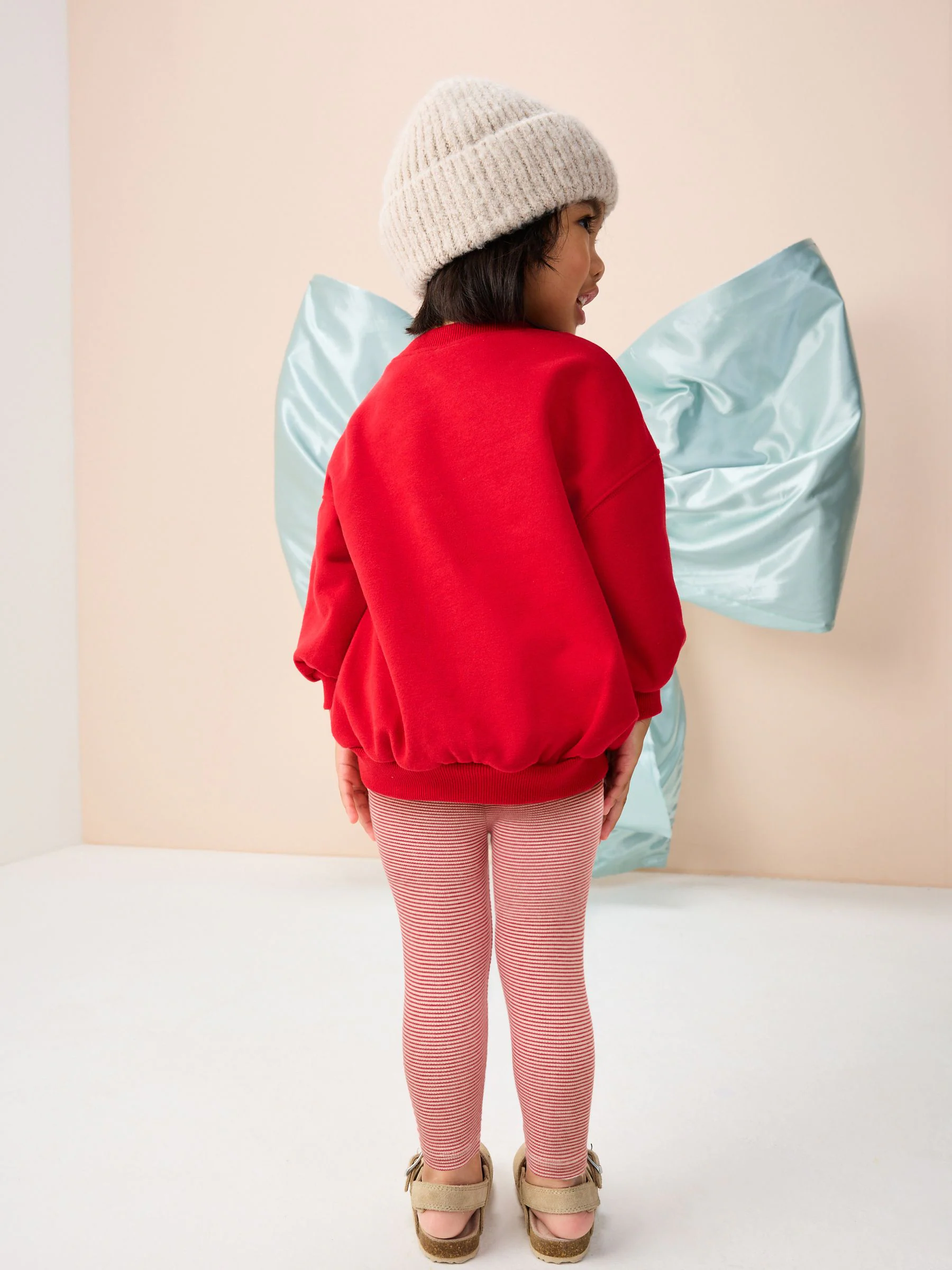 Rood met kerstfiguren - Set met sweatshirt en legging (3 mnd-7 jr)