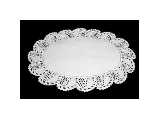 Kagepapir 27x36 cm Oval Udstanset Hvid,500 stk/pk