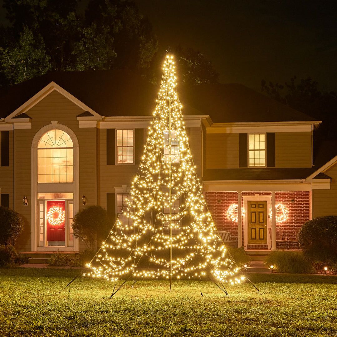 Fairybell Luminous Switch - Vlaggenmast kerstboom - 1500 - Multicolor - 400 cm