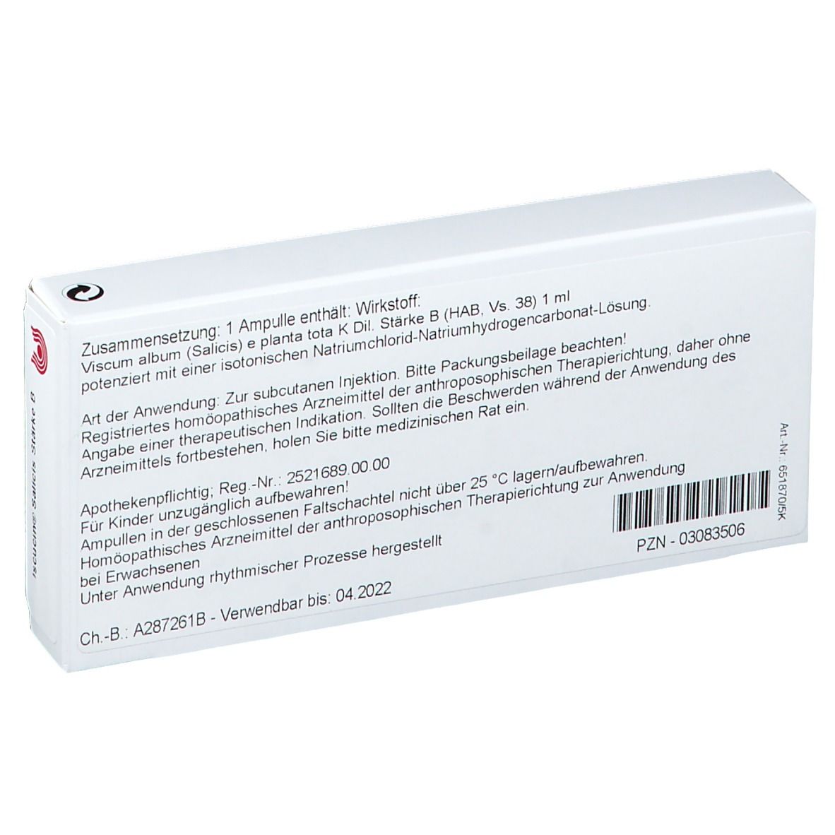 WALA® Iscucin Salicis Staerke B Amp.