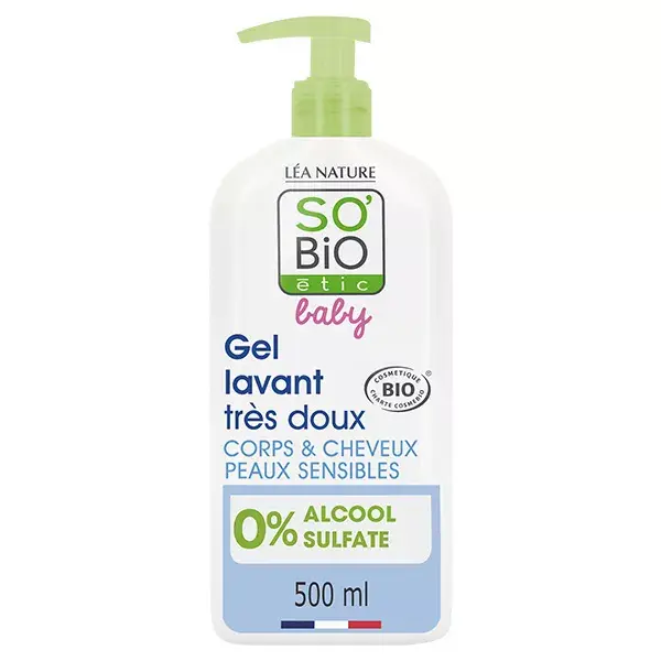 So'Bio Étic Baby Gel de Limpeza Orgânico Muito Suave 500ml
