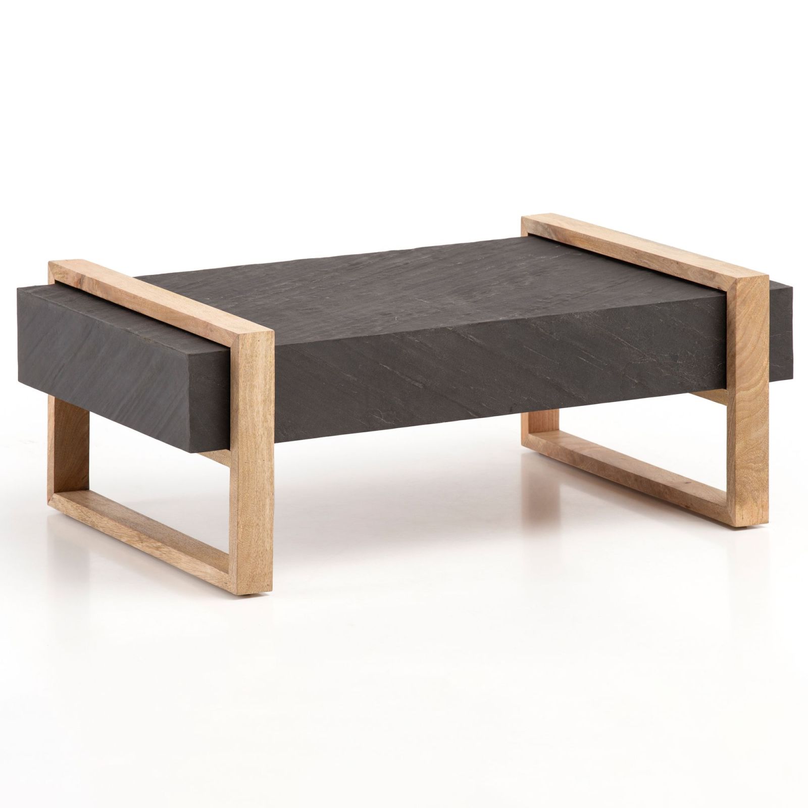 Couchtisch - anthrazit - Massivholz - 105 cm