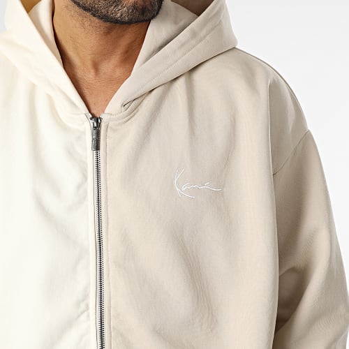 Sweat Zippé Capuche Chest Signature Split 6021391 Beige