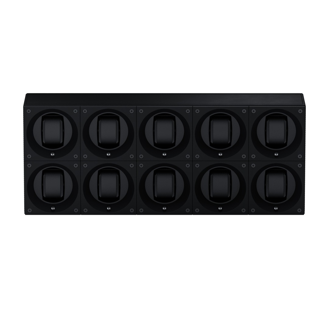 SwissKubik Masterbox Leder Schwarz - 10 Uhren