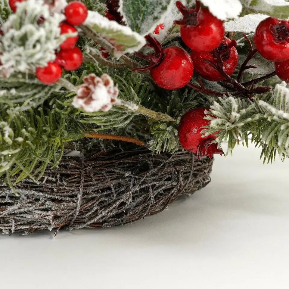 Mica Decorations Belfort Kerstkrans - Ø40 cm - Groen