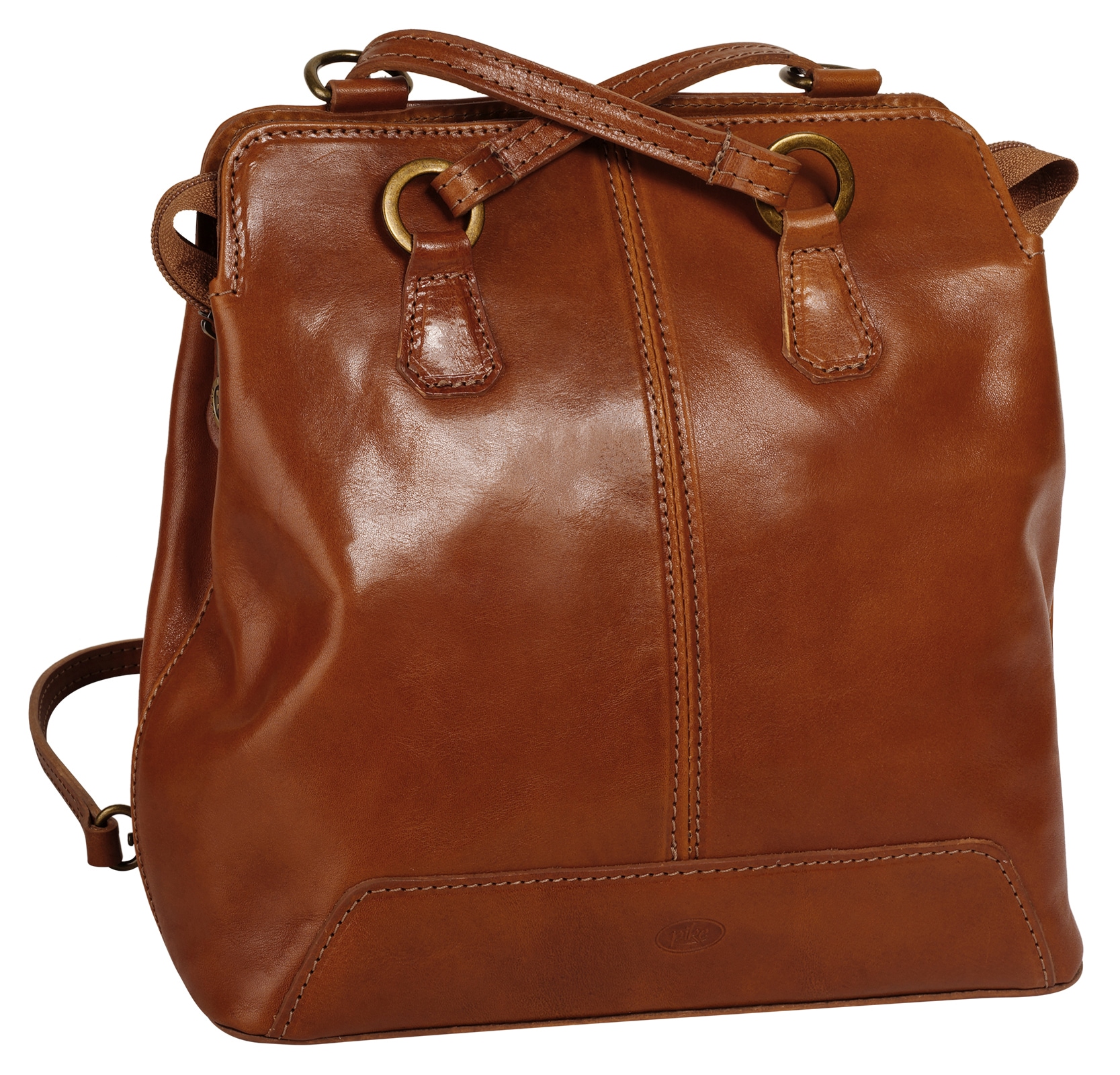 Piké Cityrucksack echt Leder, Made in Italy