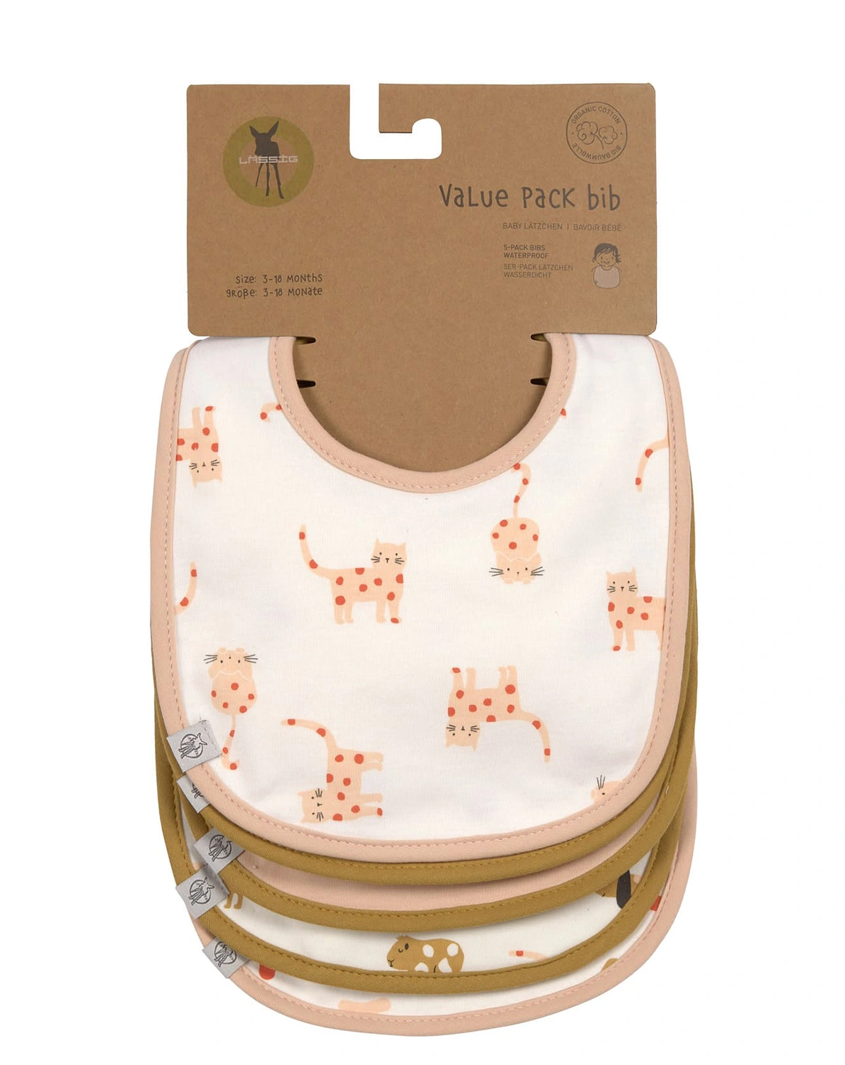 Klett-Lätzchen LITTLE MATEYS 5er Set in spicy orange