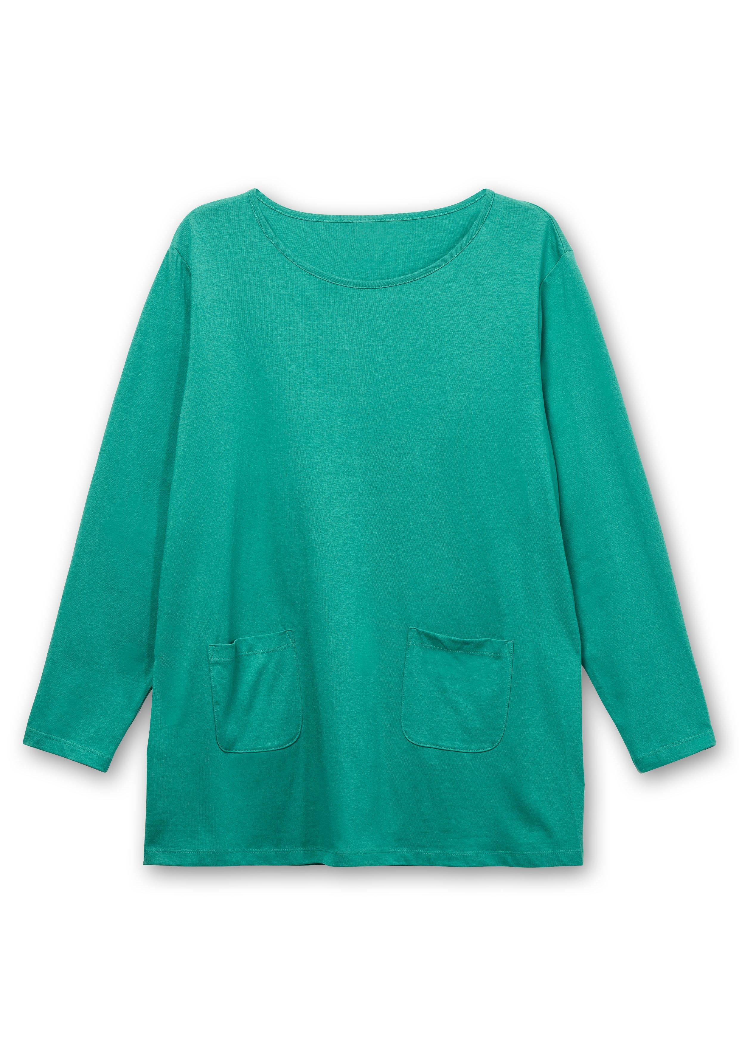 Longshirt mit aufgesetzten Taschen