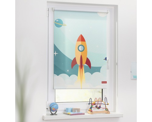 Lichtblick klemrolgordijn, geen boren nodig, Thermo Rocket-design, 45x150 cm, inclusief klembeugels