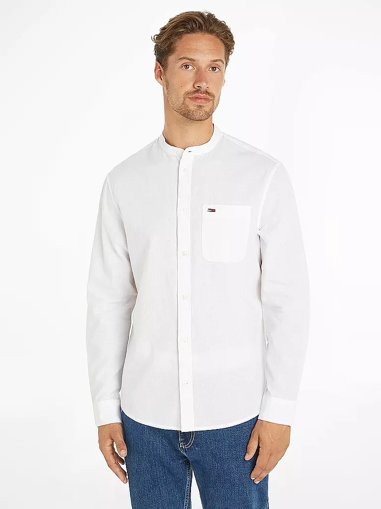 TOMMY JEANS Hemd Regular Fit  weiss