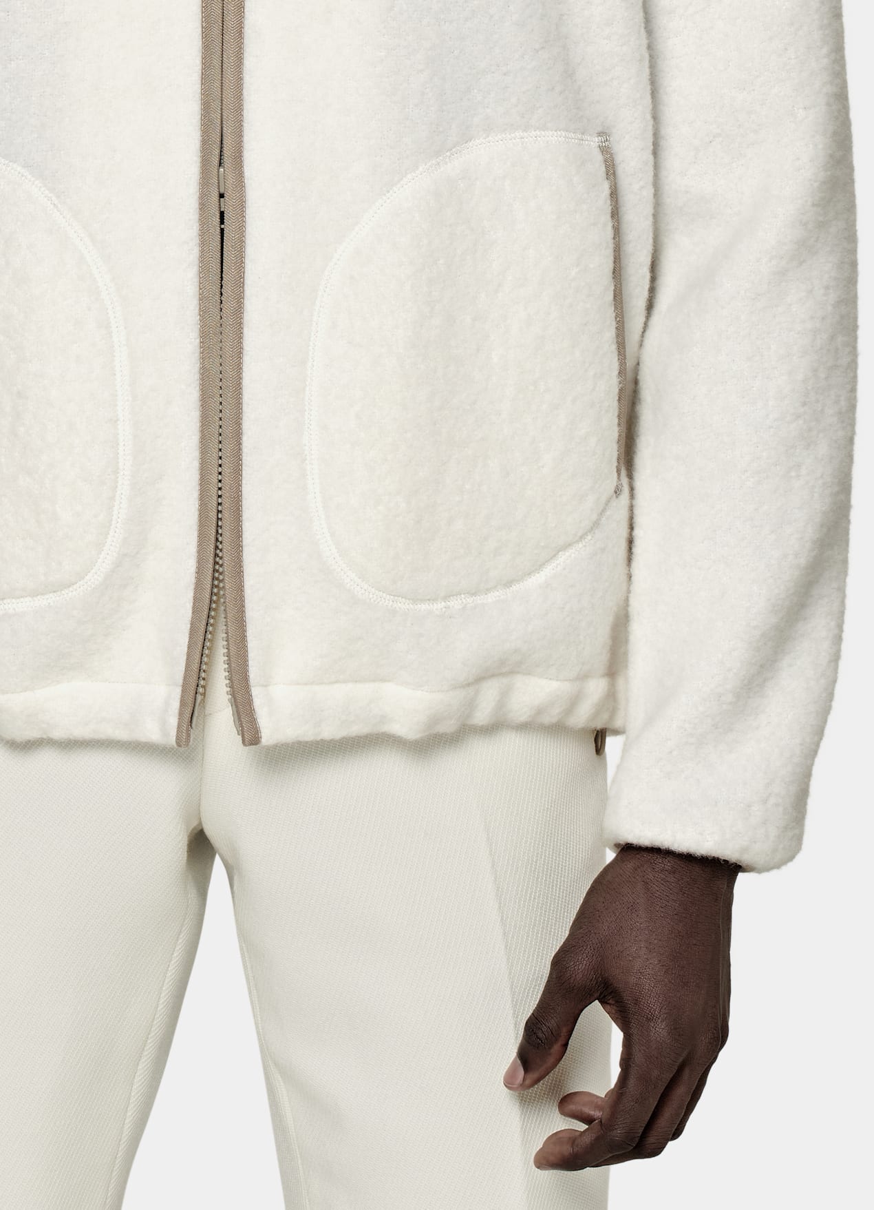 Veste de randonnée blanc cassé