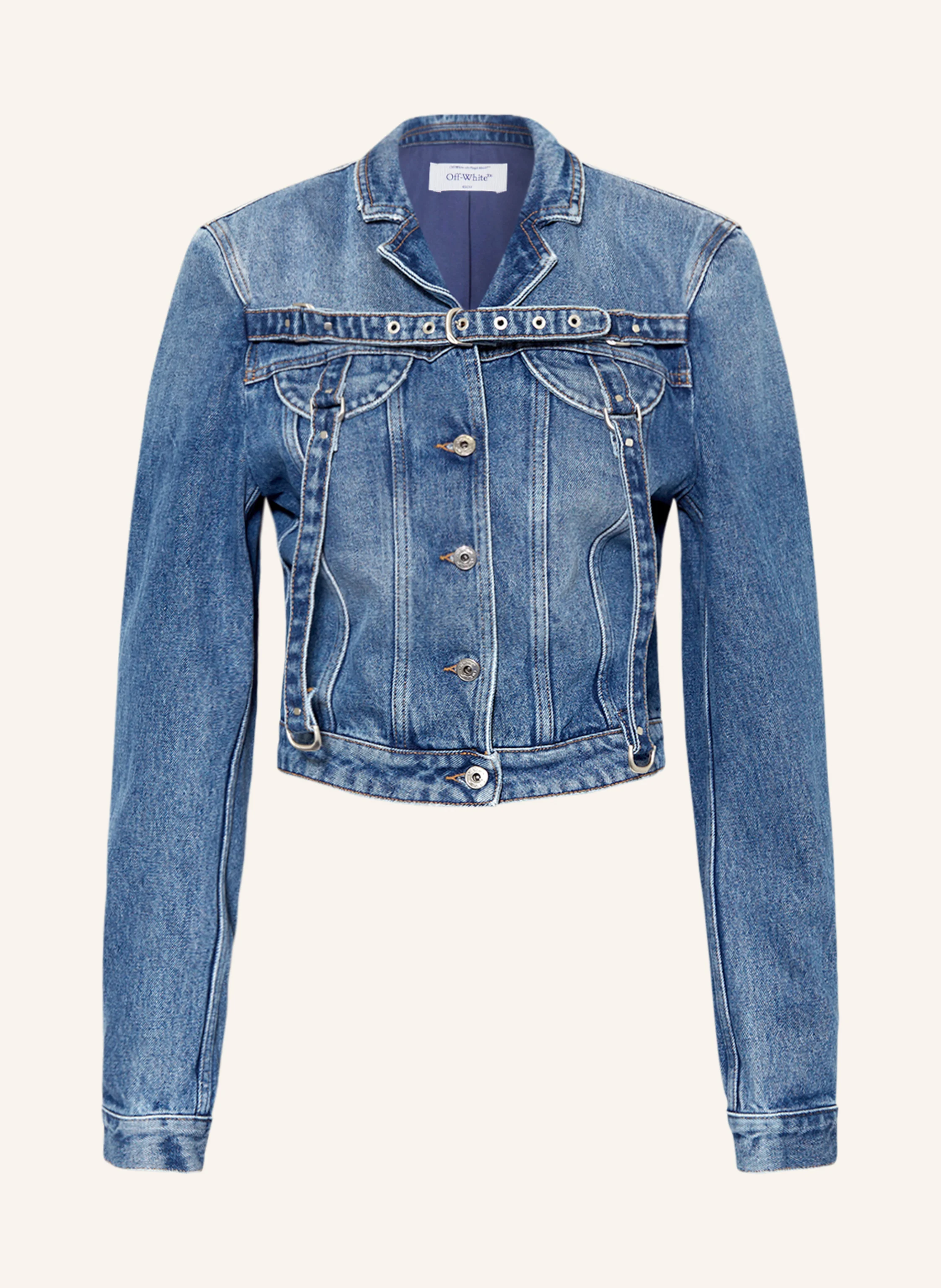 Off-White Cropped-Jeansjacke
