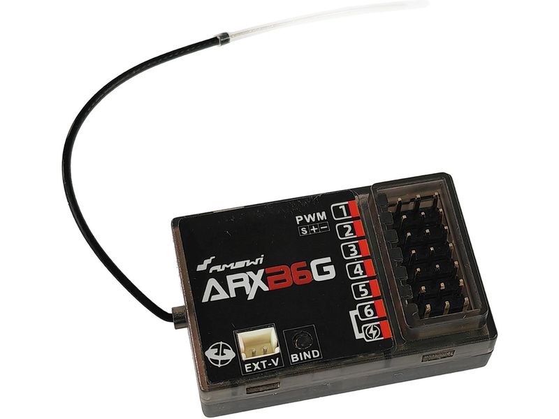 Amewi Empfänger ARXB6G 6-Kanal mit Gyro Für ATXB6 und ATXB8 6-Kanal-Empfänger mit integriertem Gyro und Telemetrie-Ausgang