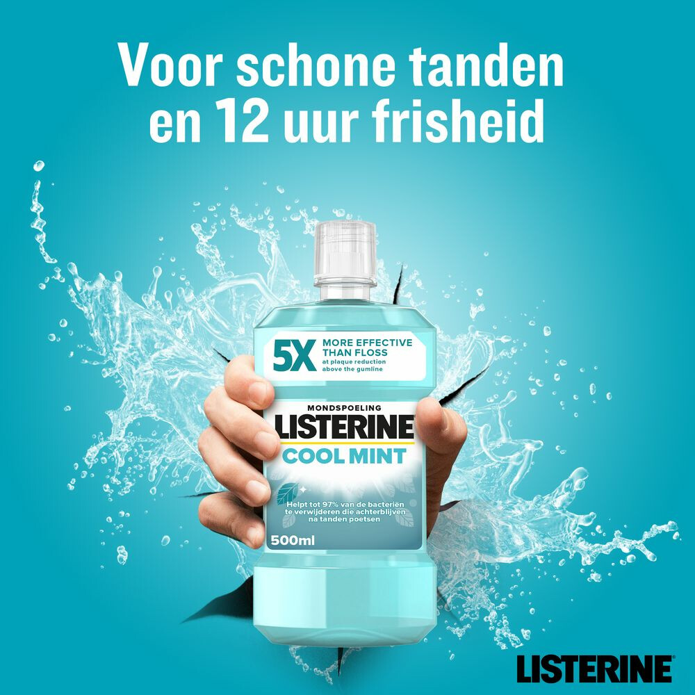3x Listerine Mondwater Cool Mint500 ml