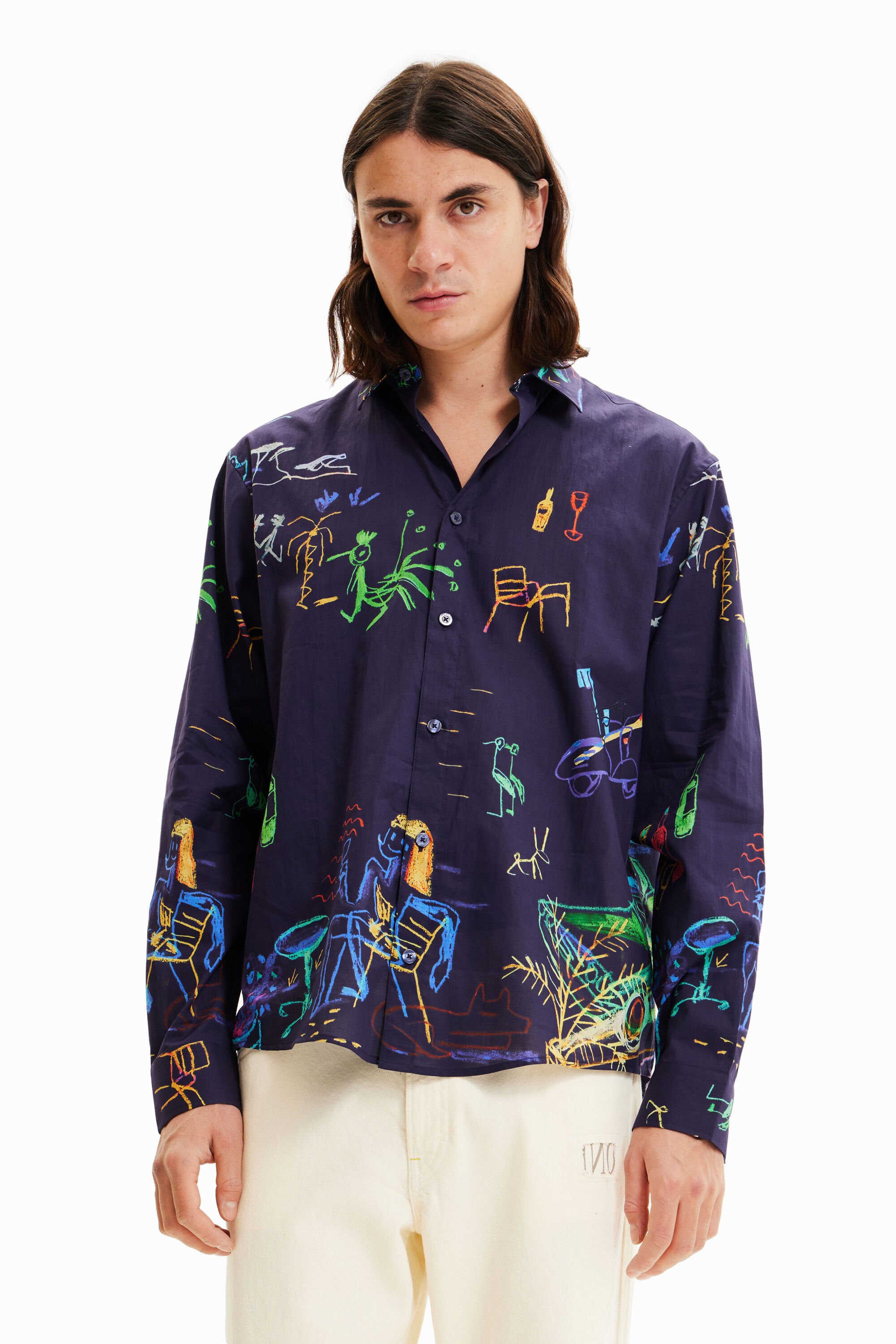 Chemise illustrations manches longues