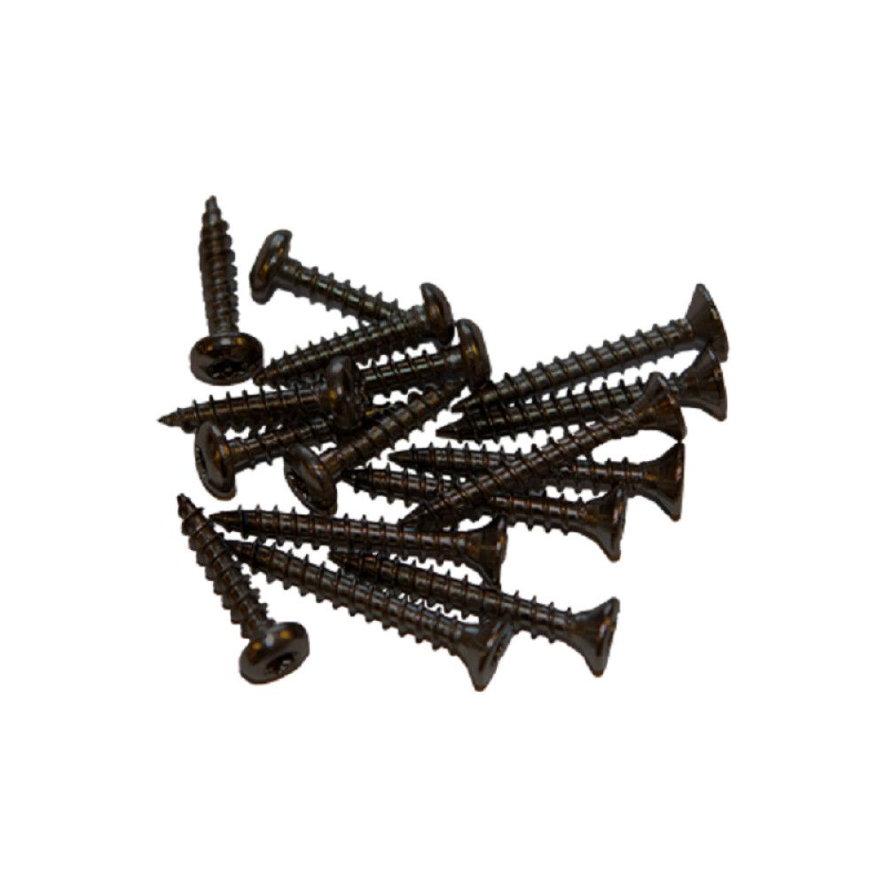 SKRUER PLUS TIL TRE OG STOLPER 4X30MM 24STK SVART