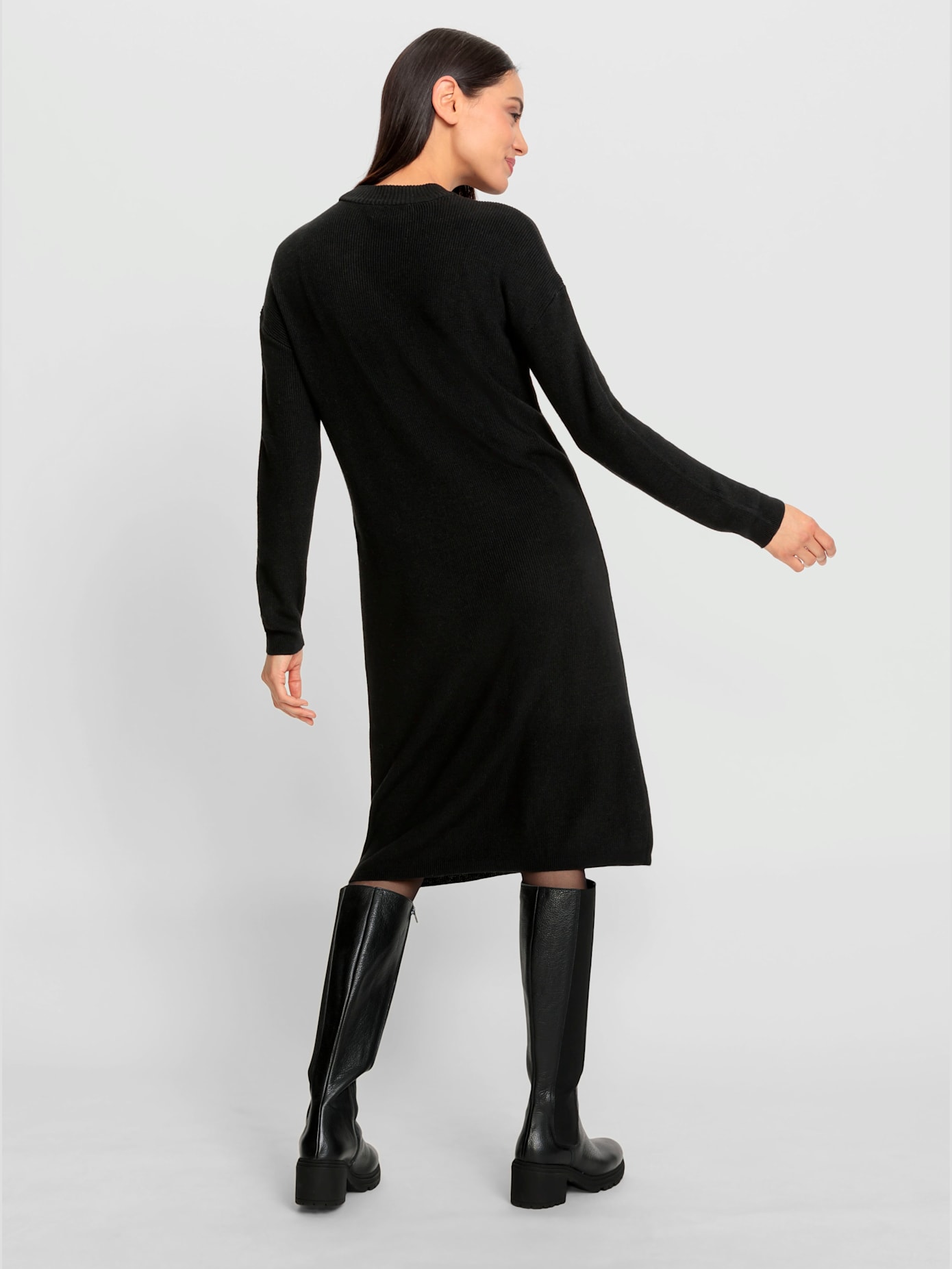 Robe en tricot col montant tendance