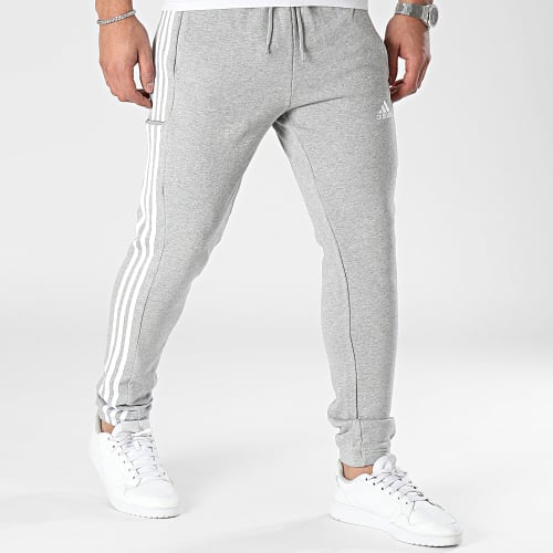 Pantalon Jogging A Bandes 3 Stripes IC0052 Gris Chiné