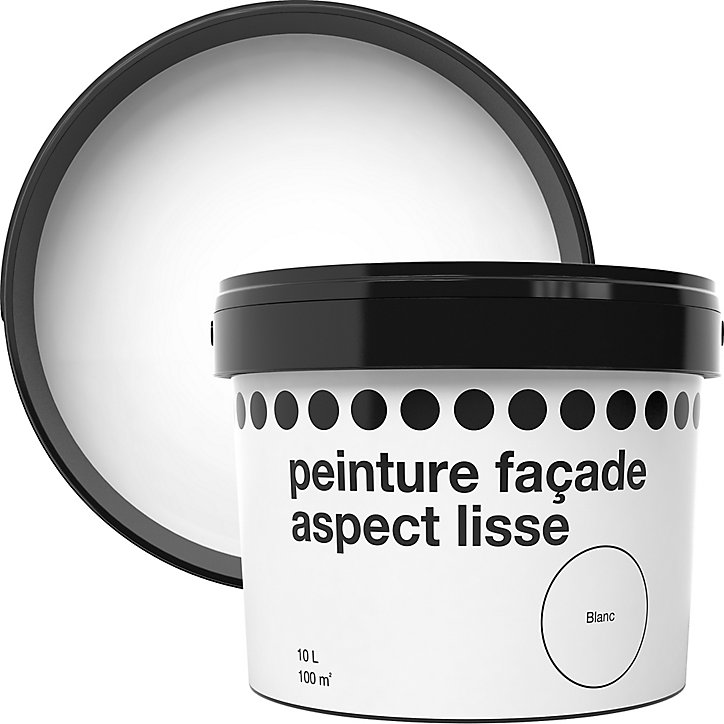 Peinture extérieure façade aspect lisse blanc 10L