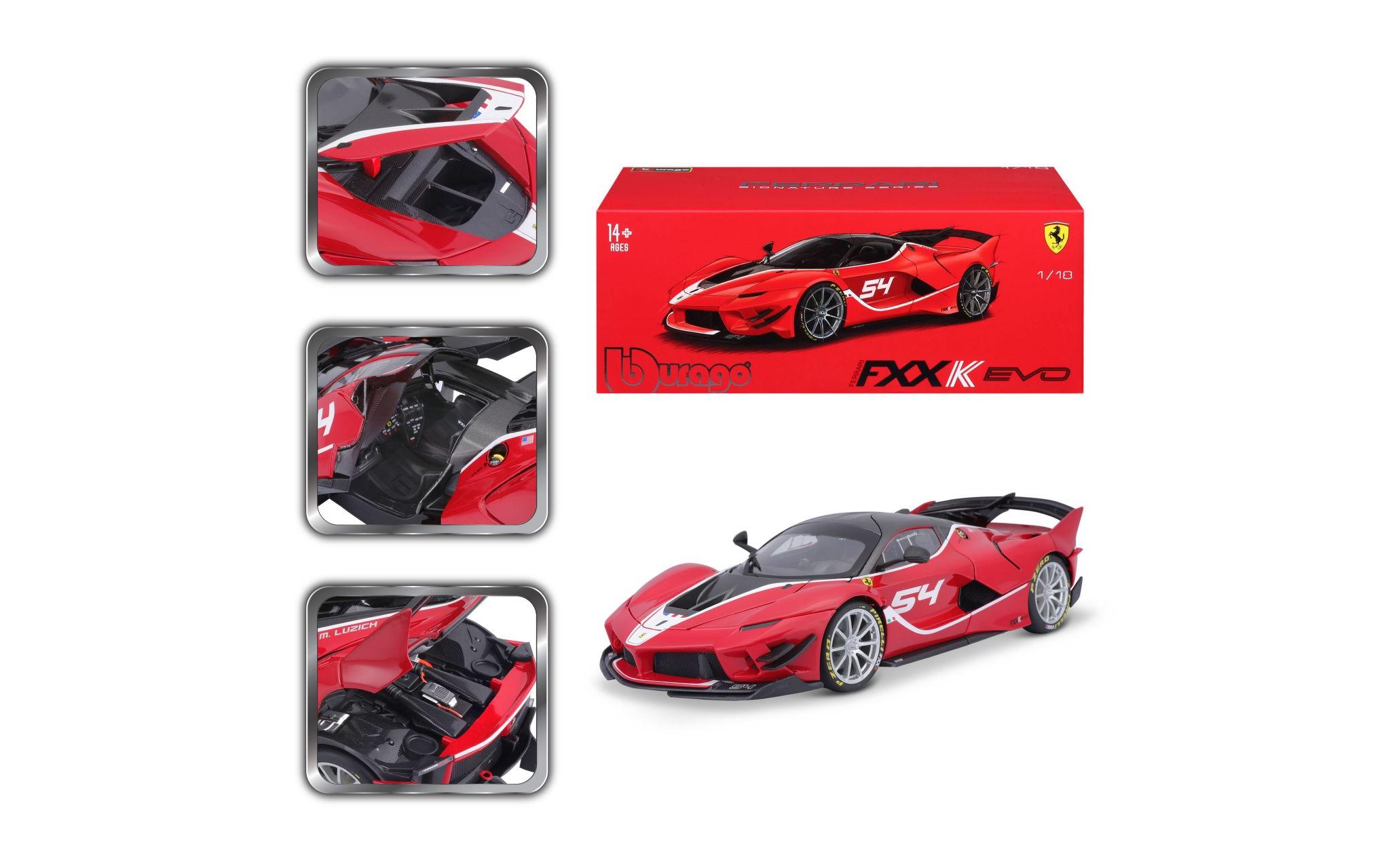 Ferrari Signature FXX-K EVO Rot 1:18Sammlermodell im Massstab 1:18