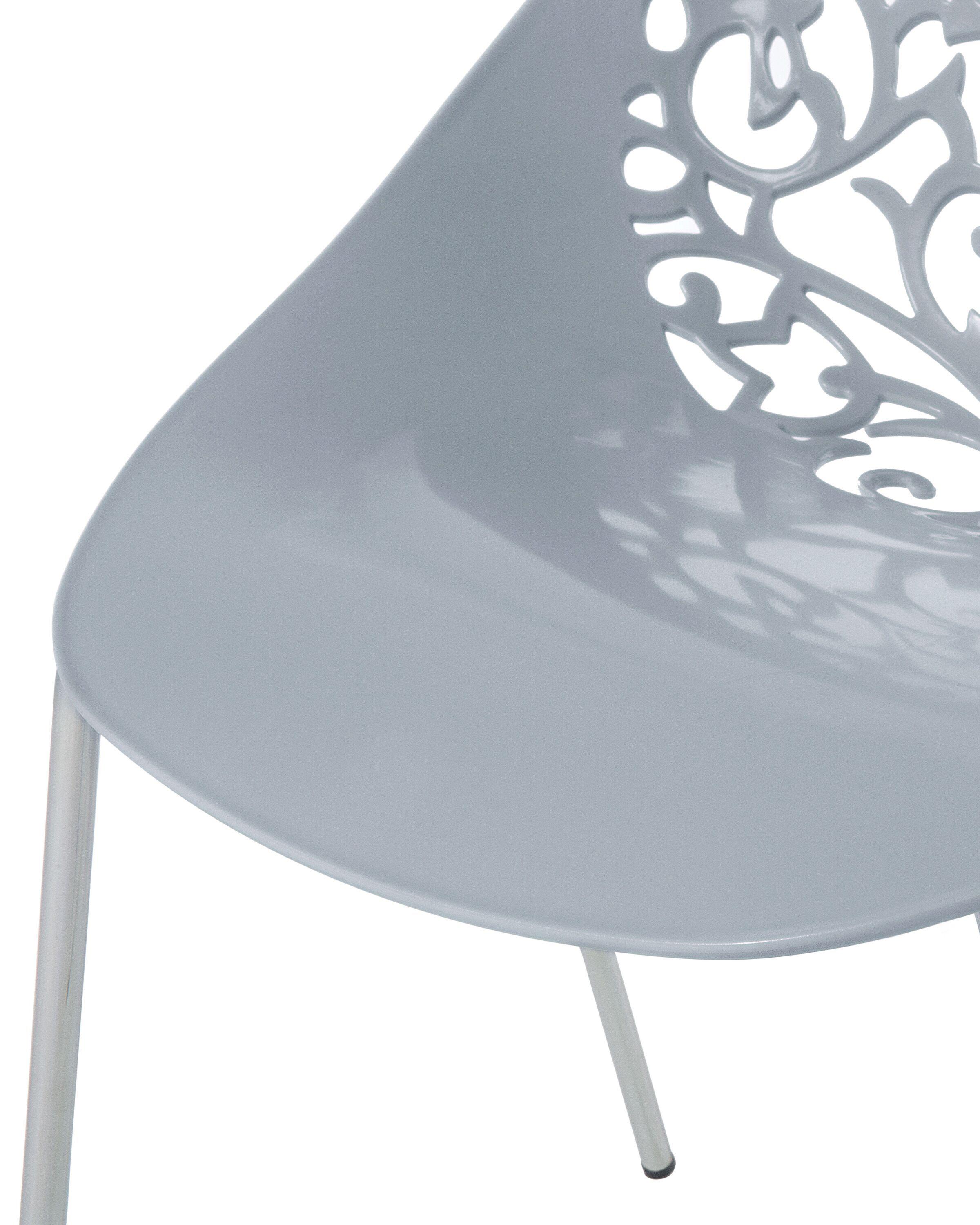 Set van 4 eetkamerstoelen MUMFORD Lichtgrijs