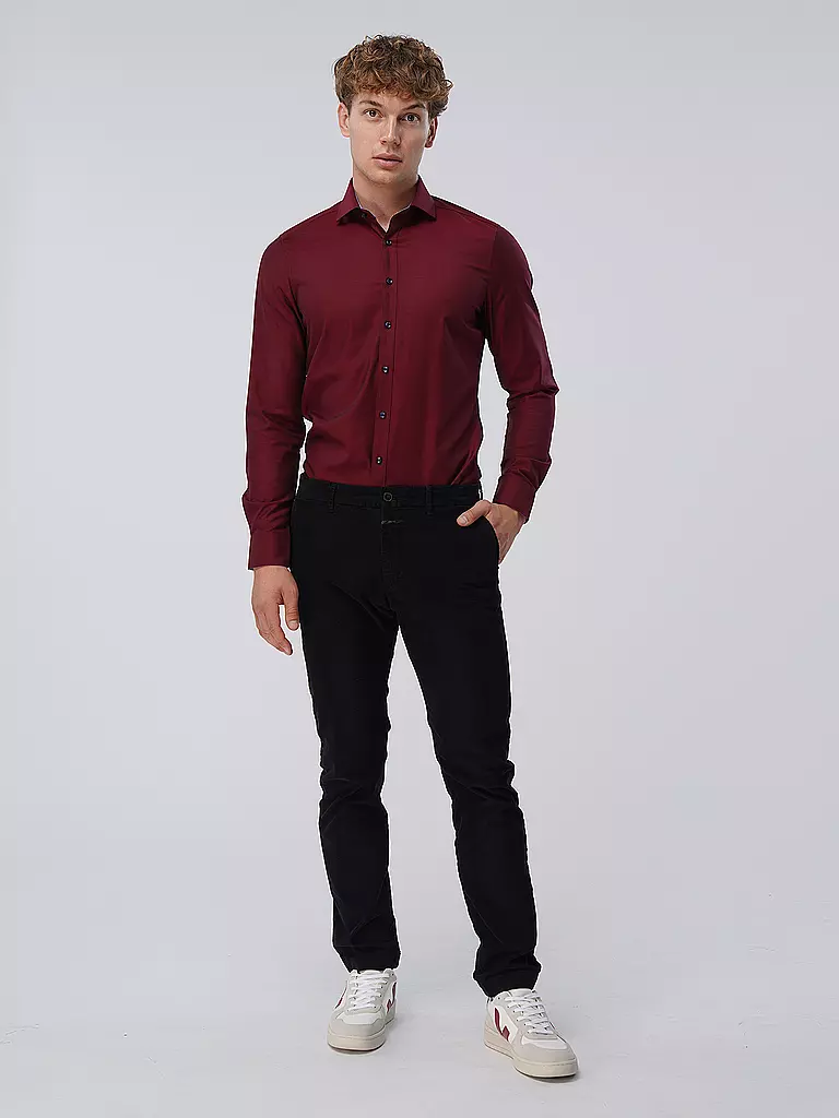 OLYMP LEVEL FIVE Hemd Body Fit dunkelrot