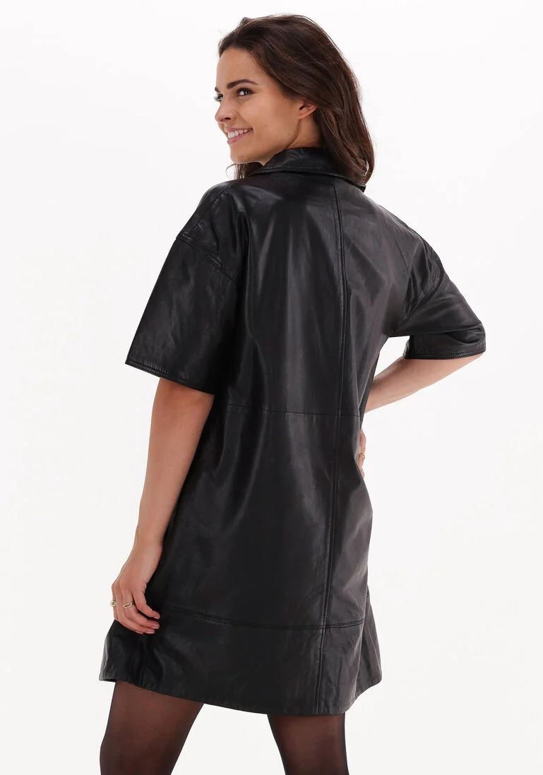 GOOSECRAFT zwarte goosecraft mini jurk miley dress
