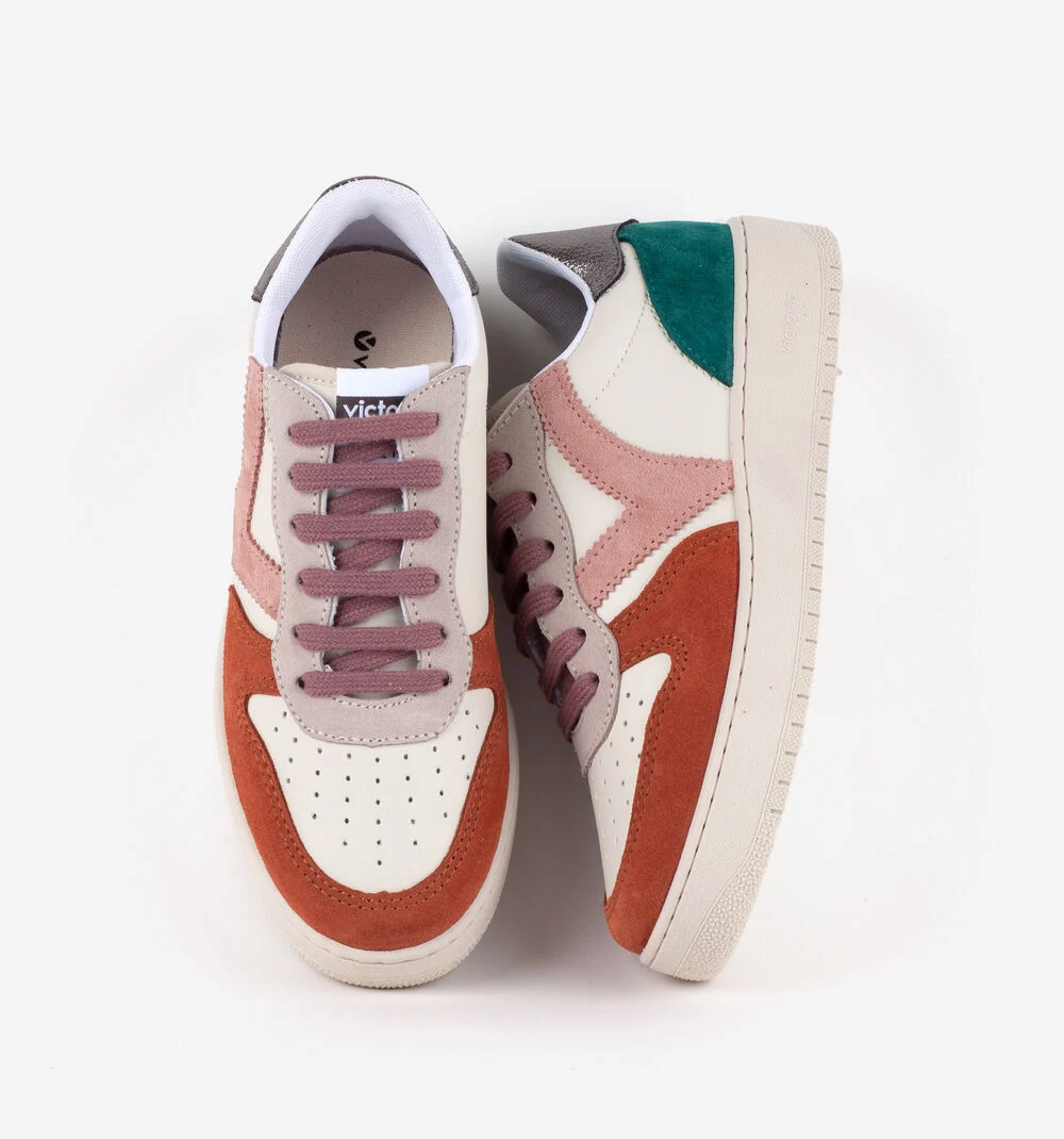 MADRID CUIR FENDU MULTICOLORE Baskets pour femmes en cuir fendu multicolore CUERO