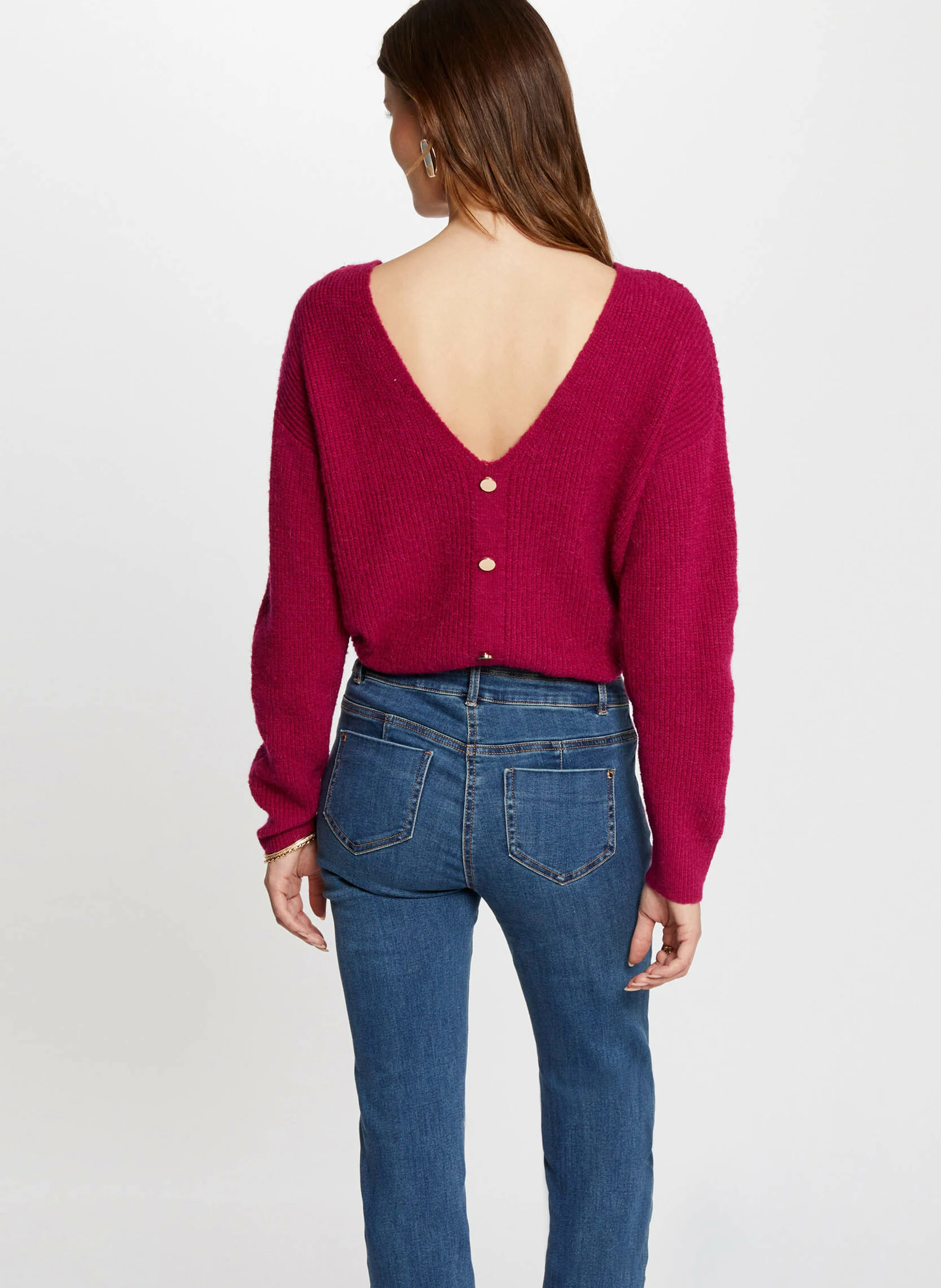 MBLEUET - Pull col V| Violet