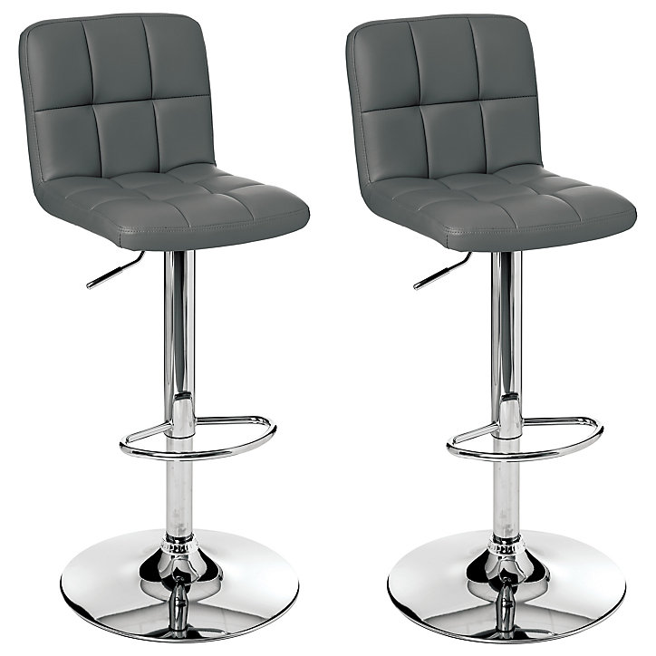 Lot de 2 tabourets de bar réglable Delek gris