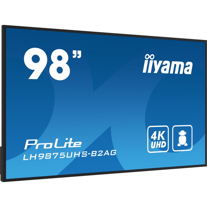 iiyama LH9875UHS-B2AG Écran d'affichage dynamique Écran plat de signalisation numérique 2,48 m (97.5