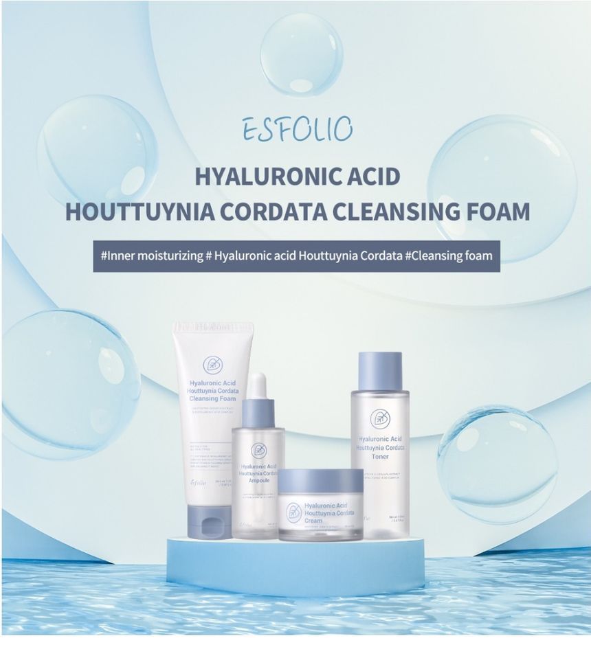 esfolio - Hyaluronic Acid Houttuynia Cordata Cleansing Foam