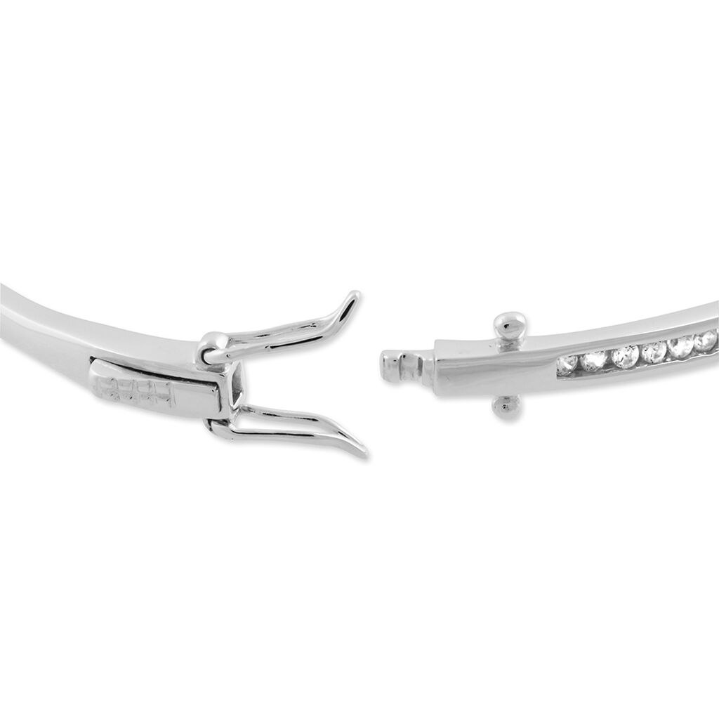 Bracelet Jonc Laurianne Argent Blanc Oxyde De Zirconium