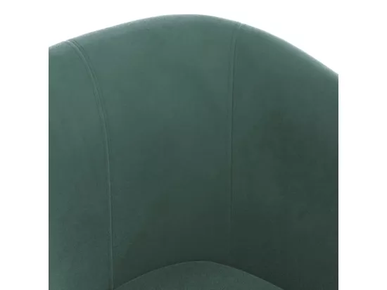 Chaise cabriolet avec repose-pied vert foncé velours