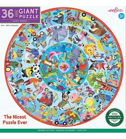 Eeboo Jumbo Puzzlespiel - 36 Teile - Gute Taten