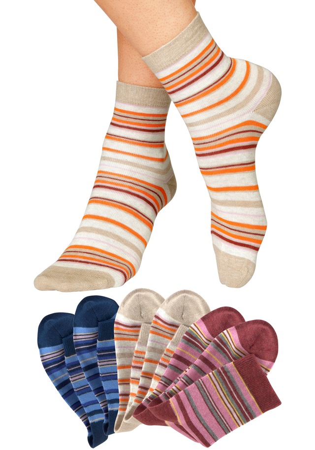 H.I.S Socken Packung, 6 Stk. tlg. mit Ringeln