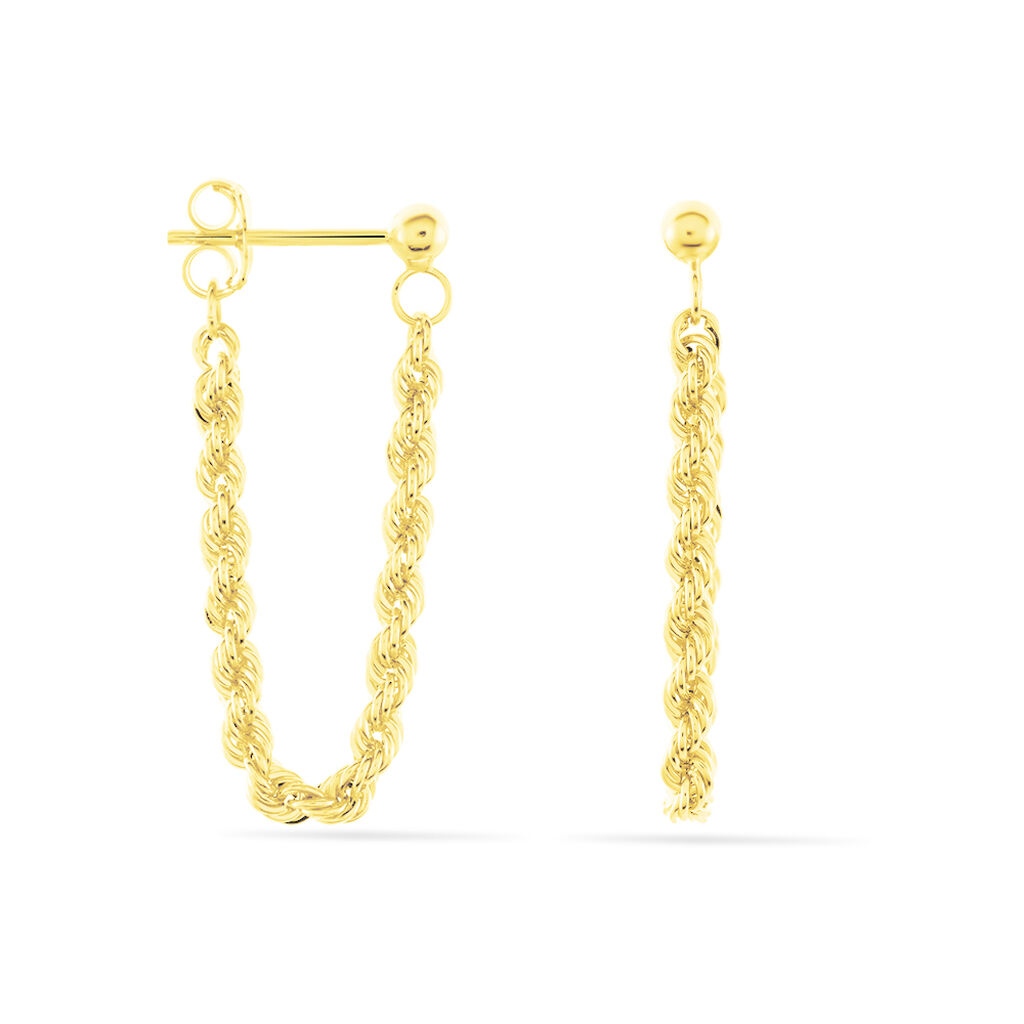 Boucles D'oreilles Pendantes Jerry Corde Or Jaune