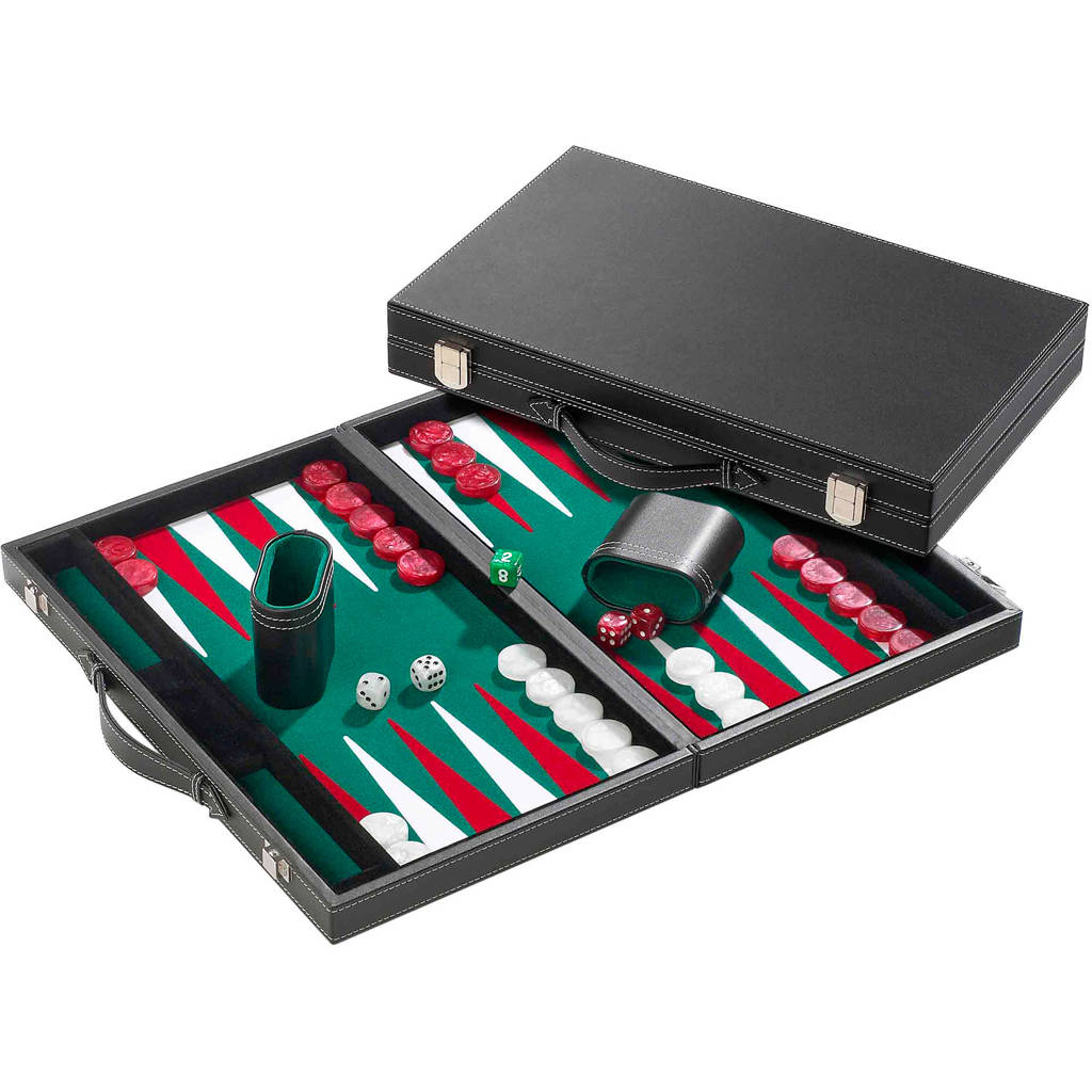 Backgammon groen groot 46,5x28cm Backgammon groen groot (46,5x28 cm)