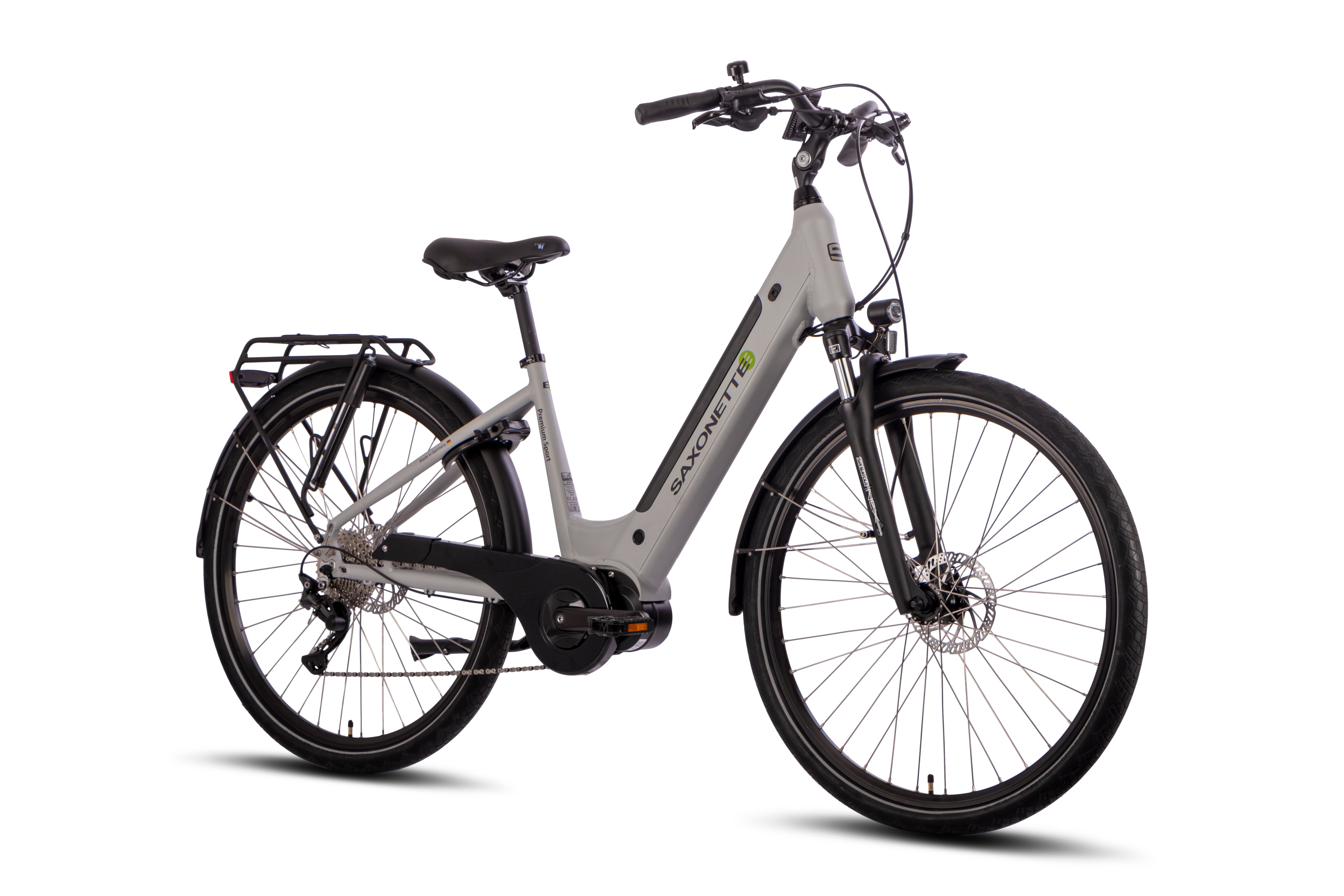 SAXONETTE Premium Sport E-Bike Scheibenbremsen Federgabel Mittelmotor 10 Gang Na...